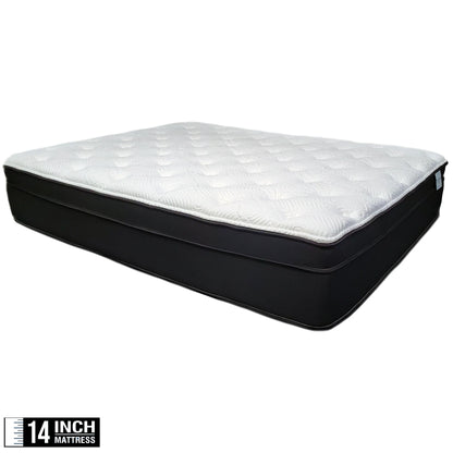 CoolTex Luxury Hybrid EuroTop Mattress CH2 - 12&quot; Cooling, Serene Foam, 10 Year Warranty