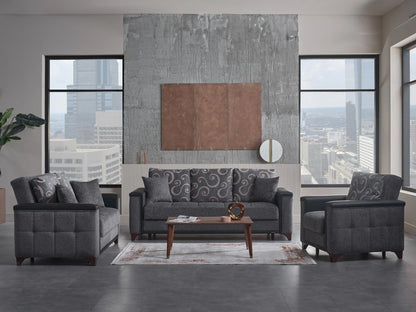 Charlotte Modern Anthracite Living Room Set