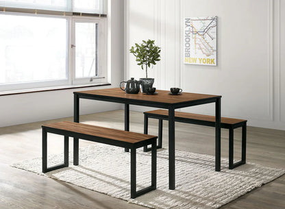 Juego de comedor Dary negro/marrón de altura de mostrador