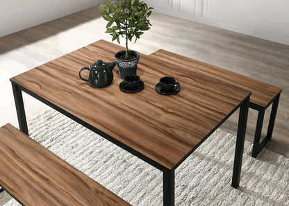 Juego de comedor Dary negro/marrón de altura de mostrador