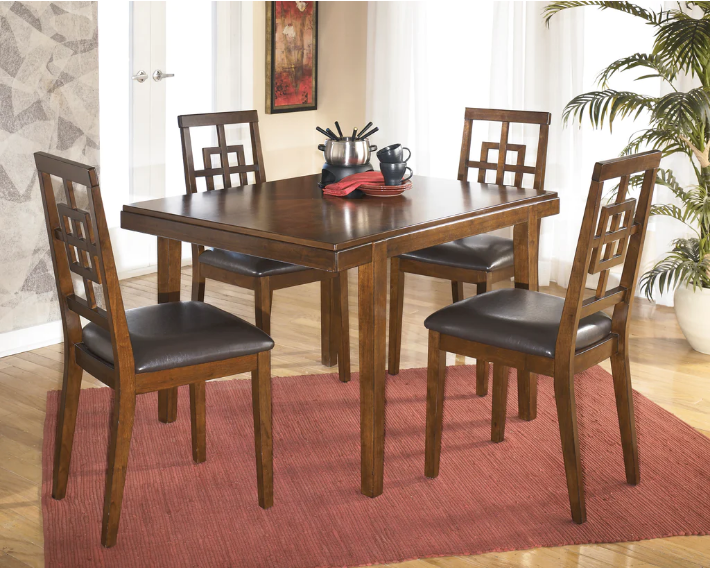 Cimeran Medium Brown Dining Table and Chairs, Set of 5