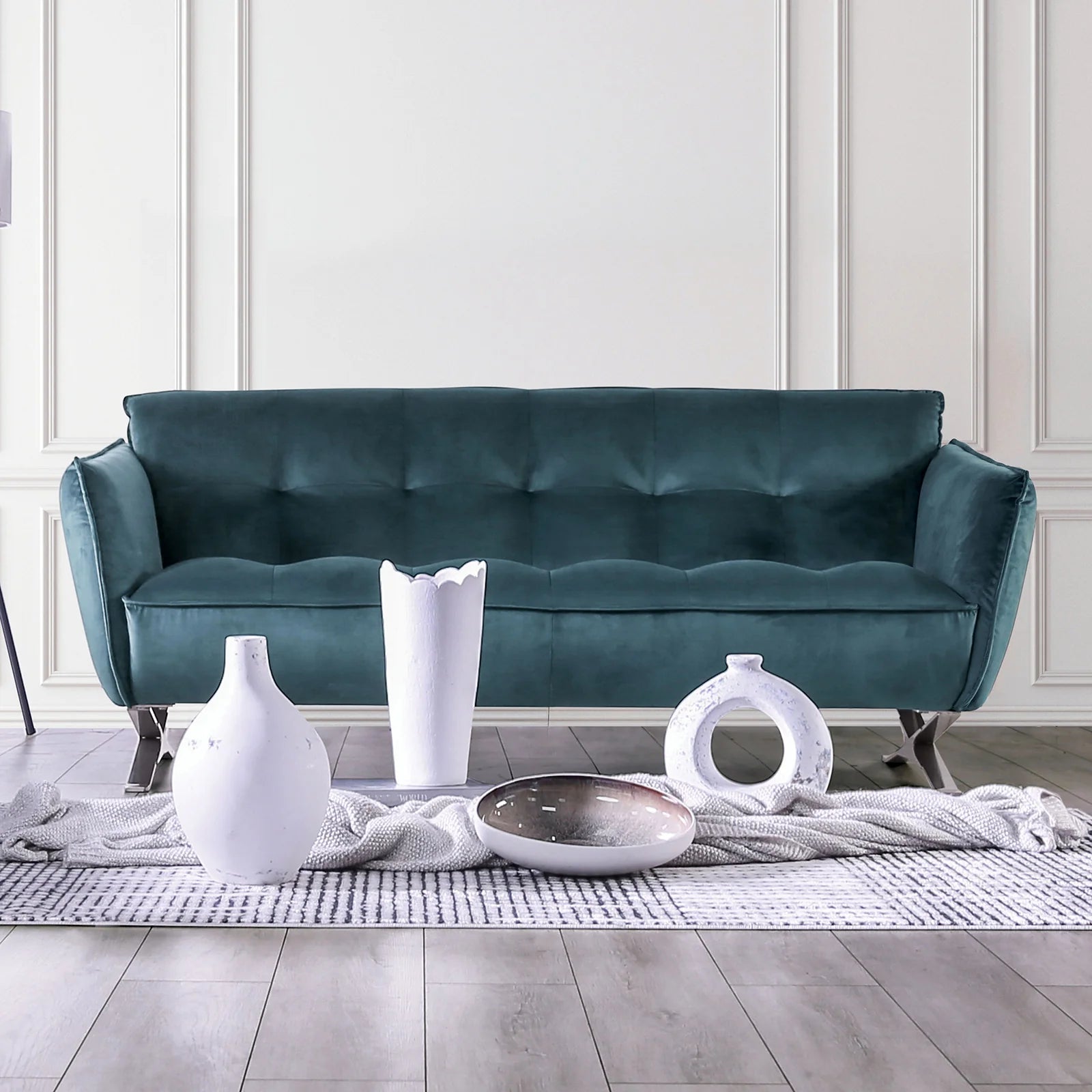 Civellutino Teal Living Room Set