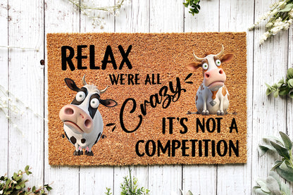 Crazy Cows Farmhouse Doormat