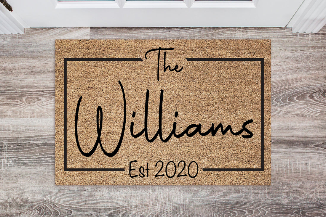 Personalized Family Name Doormat (Make contact for personalization details)