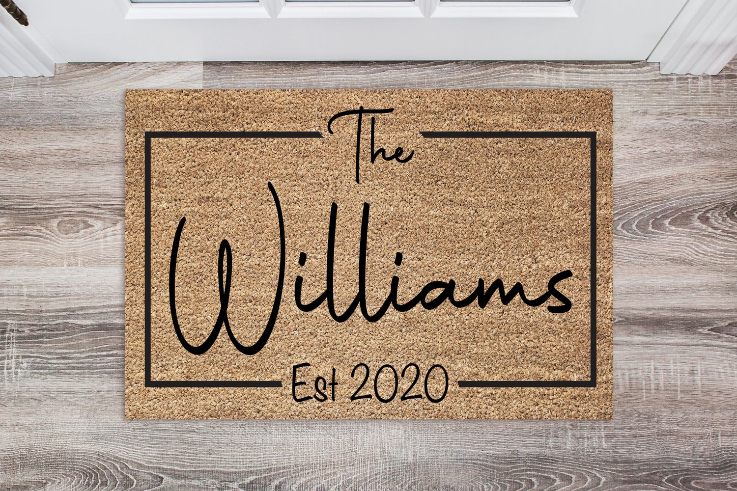 Personalized Family Name Doormat (Make contact for personalization details)