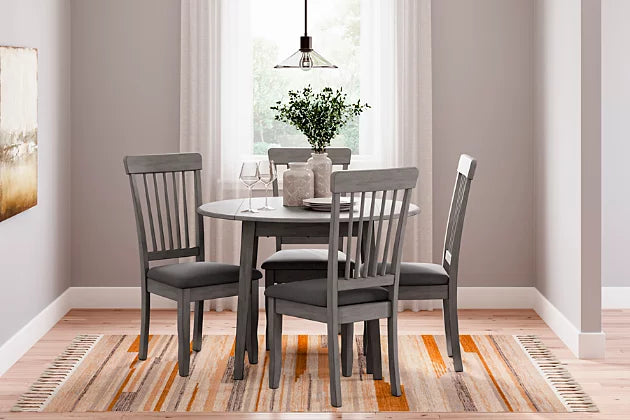 Shullden Gray Drop Leaf Dining Table