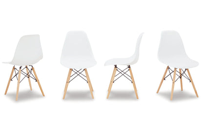 Jaspeni White/Natural Dining Chair