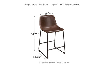 Centiar Brown Counter Height Barstool
