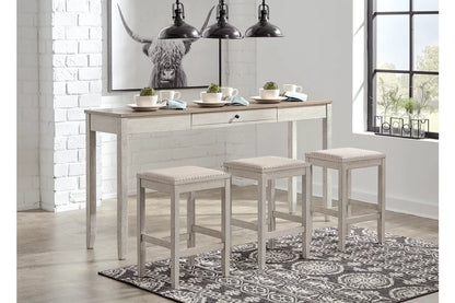 Skempton Counter Height Dining Table and 3 Bar Stools Set