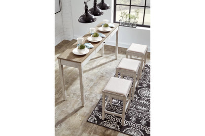 Skempton Counter Height Dining Table and 3 Bar Stools Set