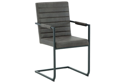 Strumford Gray/Black Dining Arm Chair