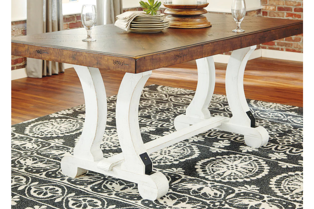 Valebeck White/Brown Dining Table