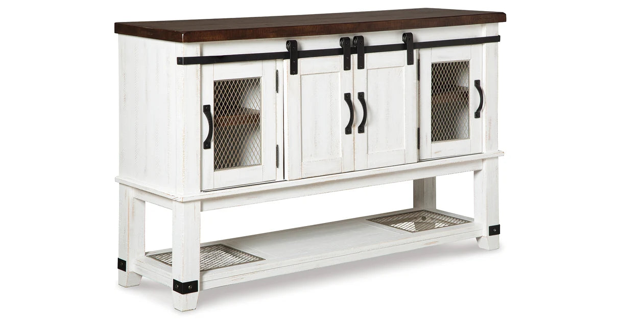 Valebeck White/Brown Dining Server