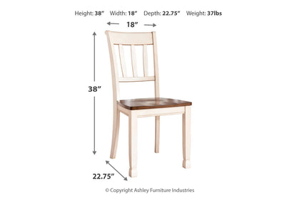 Whitesburg Brown/Cottage White Dining Chair - Decohub Home