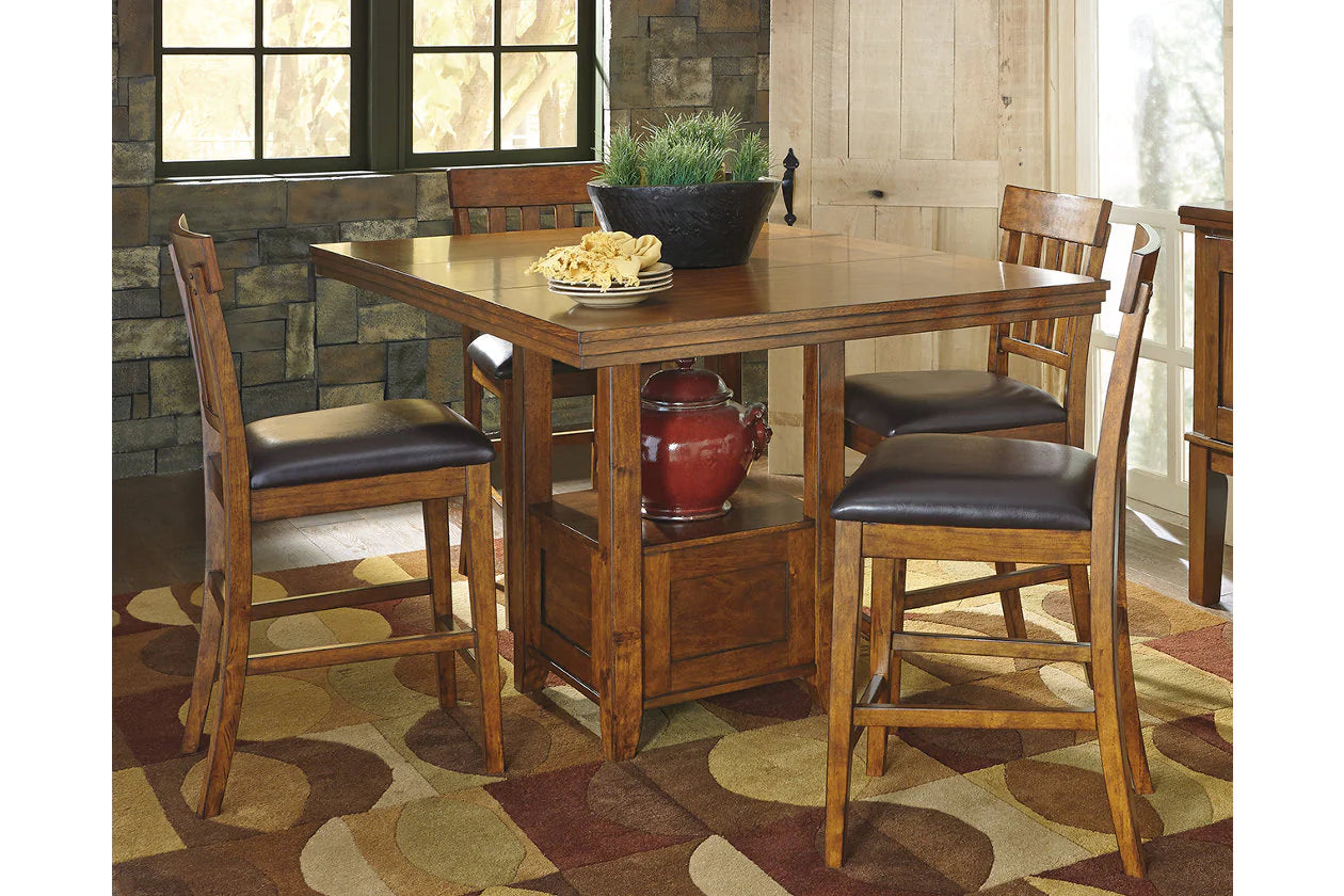 Ralene Medium Brown Counter Height Dining Extension Table