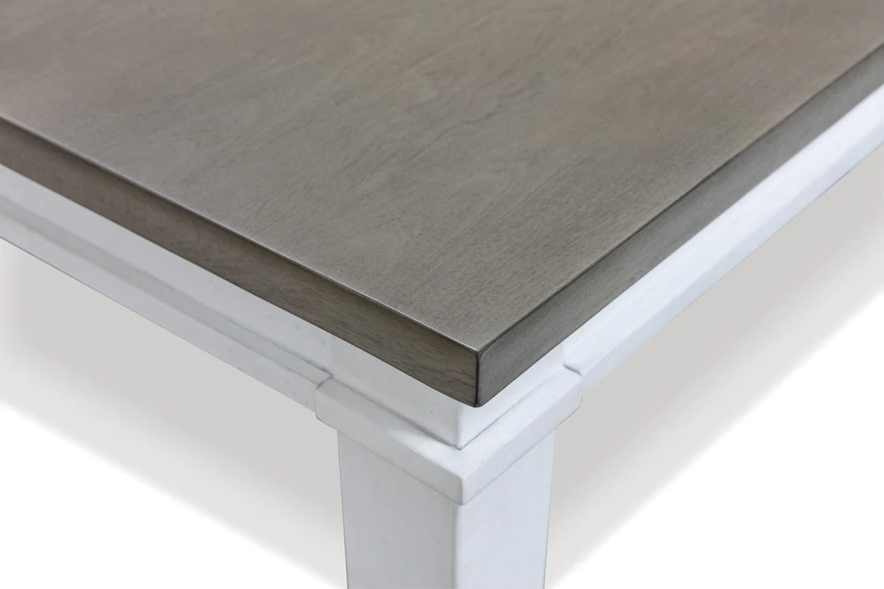 Nollicott Whitewash/Light Gray Extendable Dining Table