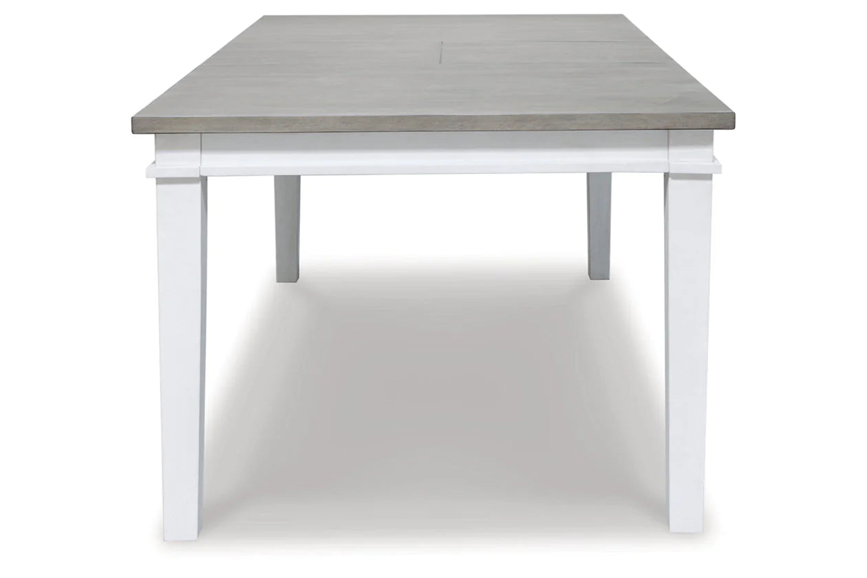 Nollicott Whitewash/Light Gray Extendable Dining Table