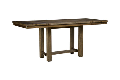 Moriville Grayish Brown Counter Height Extendable Dining Table