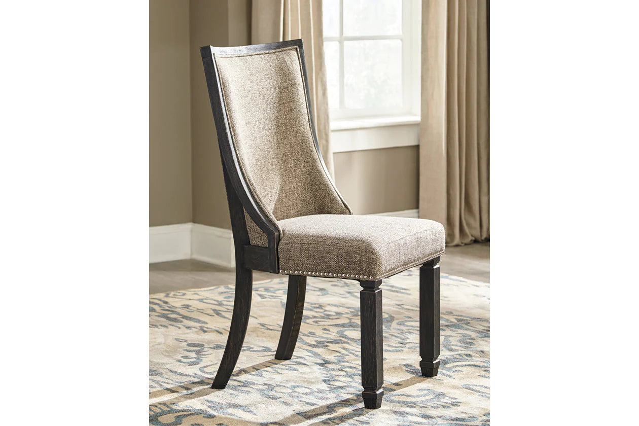 Tyler Creek Black/Grayish Brown Upholstered Dining Chair