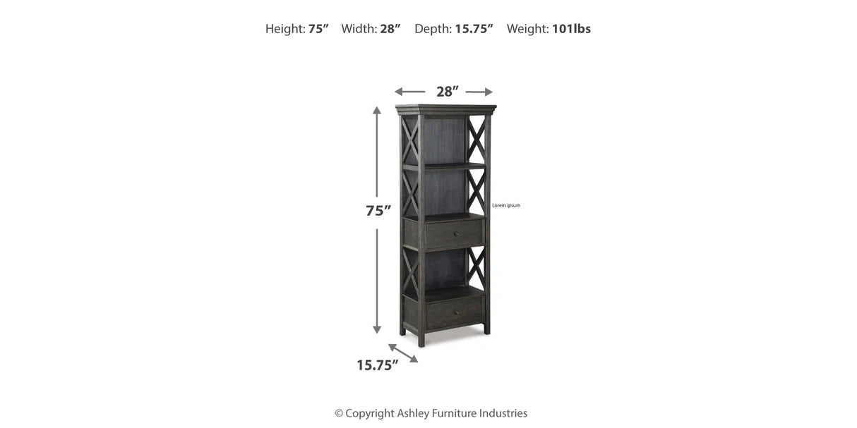 Tyler Creek Black/Gray Display Cabinet