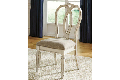 Realyn Chipped White Ribbon Back Dining Chair