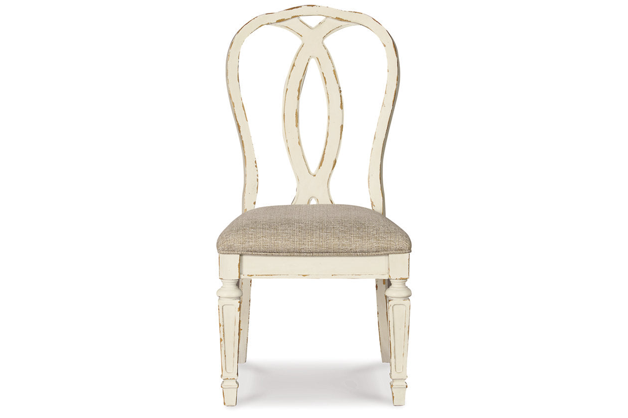 Realyn Chipped White Ribbon Back Dining Chair