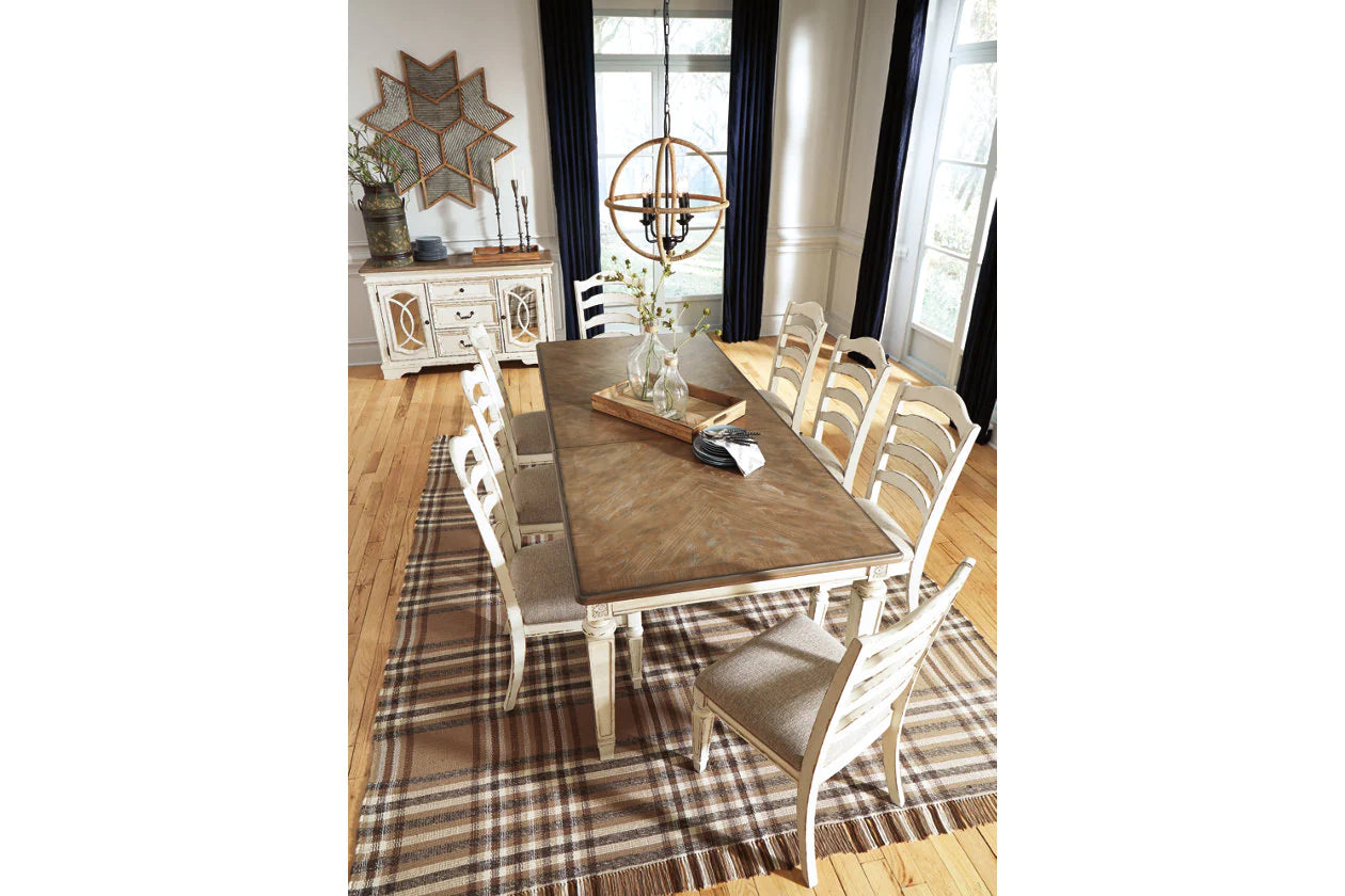 Realyn Chipped White Extendable Dining Table