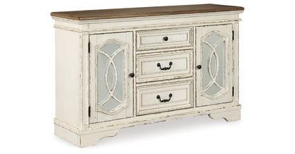 Realyn Chipped White Dining Server