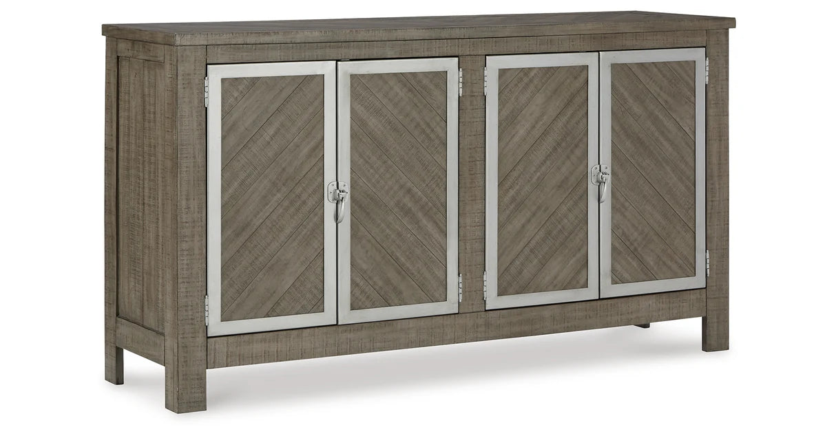 Krystanza Weathered Gray Dining Server