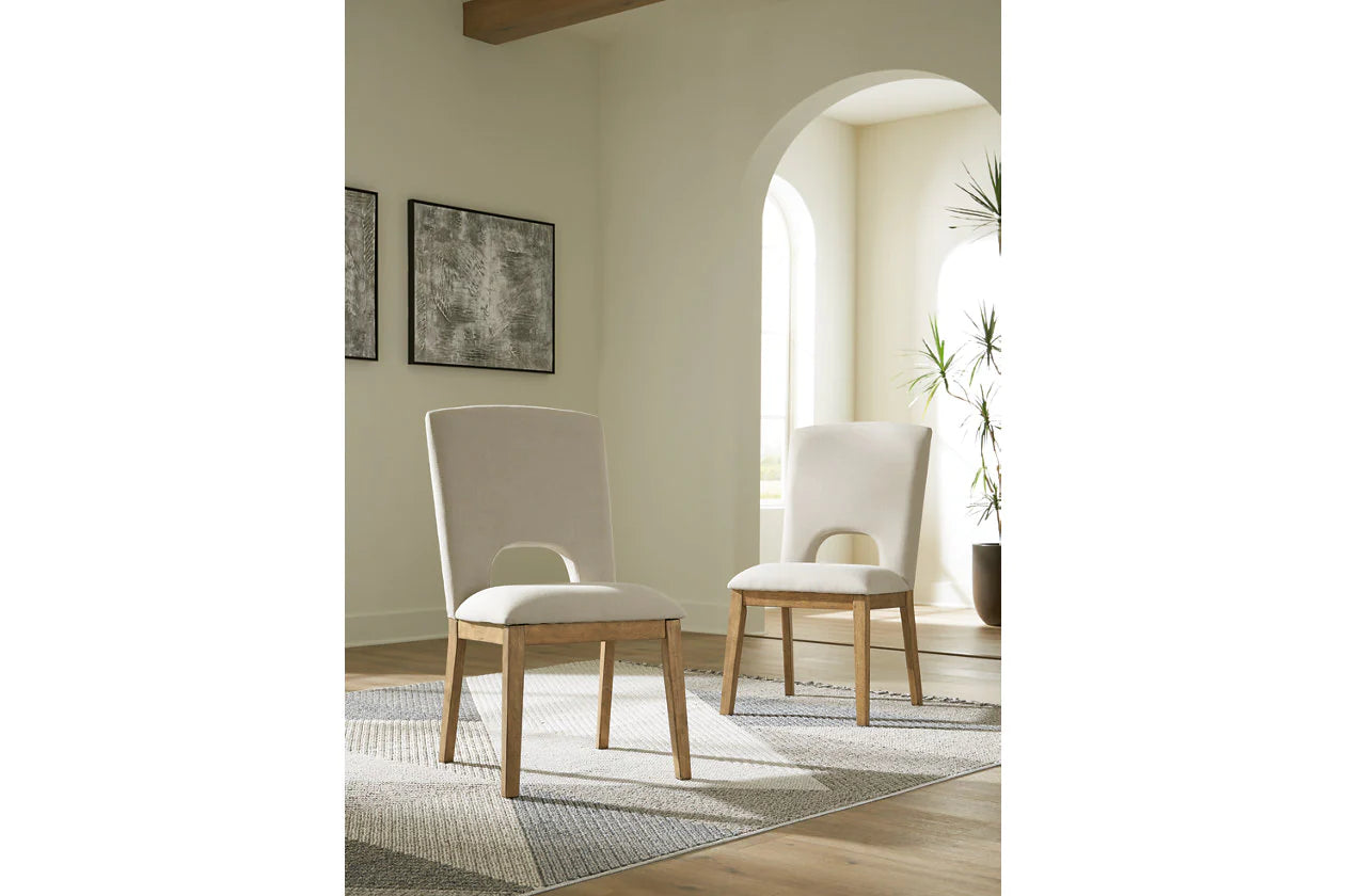 Dakmore Linen/Brown Dining Chair