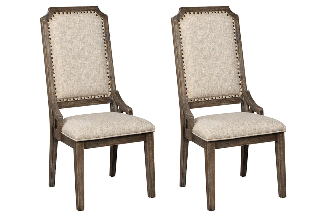 Wyndahl Rustic Brown Upholstered Dining Chair