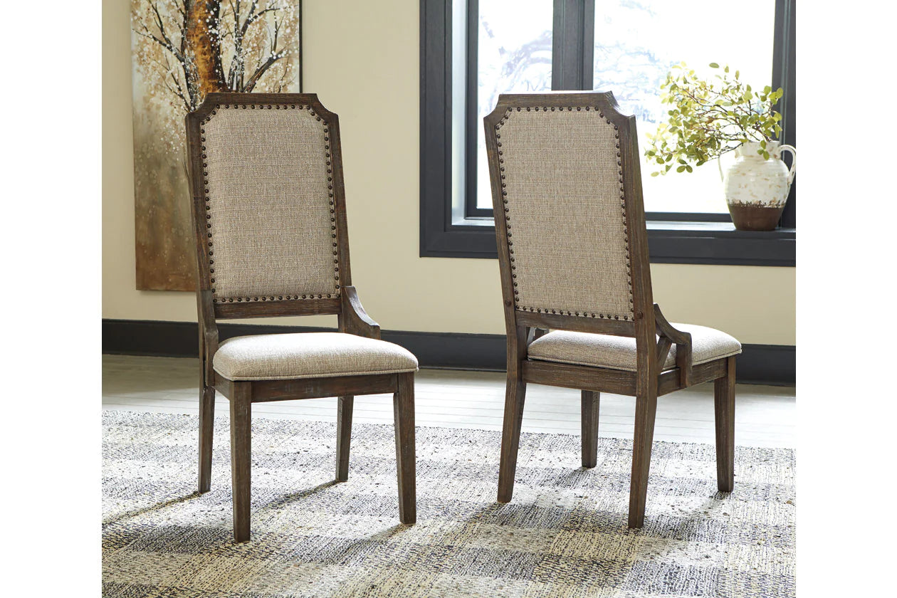 Wyndahl Rustic Brown Upholstered Dining Chair