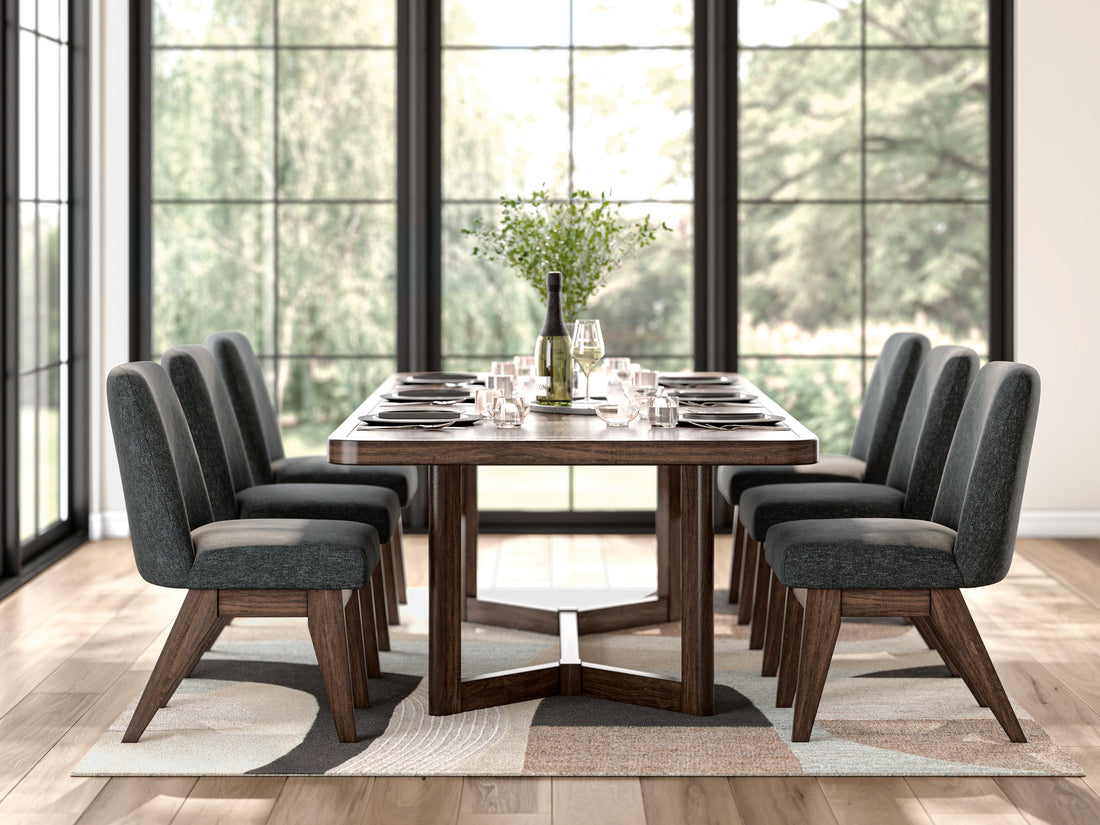 Mesa de comedor Kendamor y 8 sillas