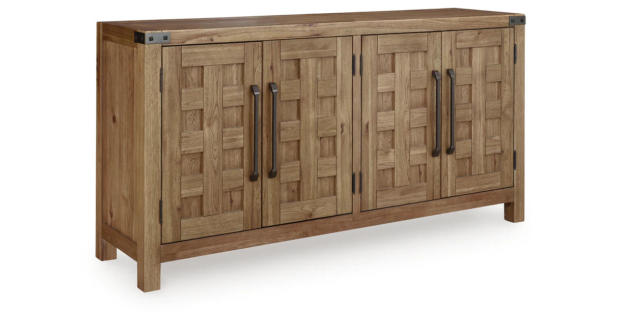 Ridgester Light Brown Dining Server