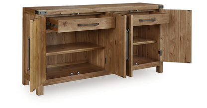 Ridgester Light Brown Dining Server
