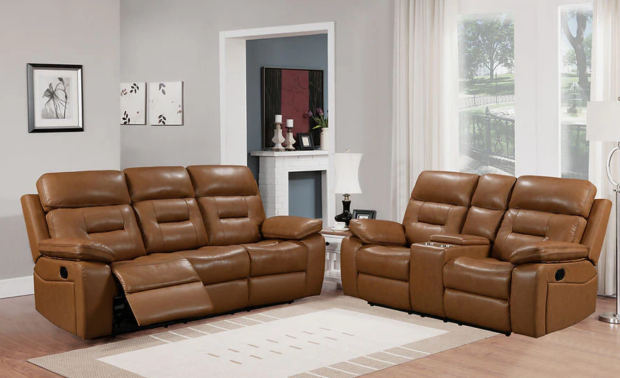 Dallas Camel Reclining Sofa set