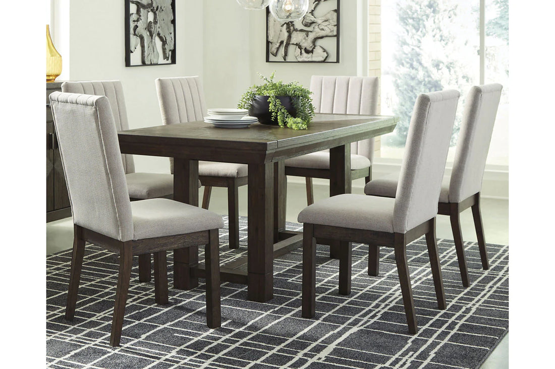 Dellbeck Brown/Beige Extendable Dining Set