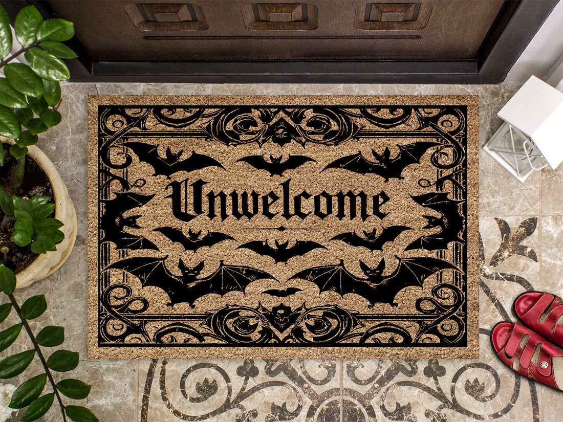 Unwelcome Halloween Doormat