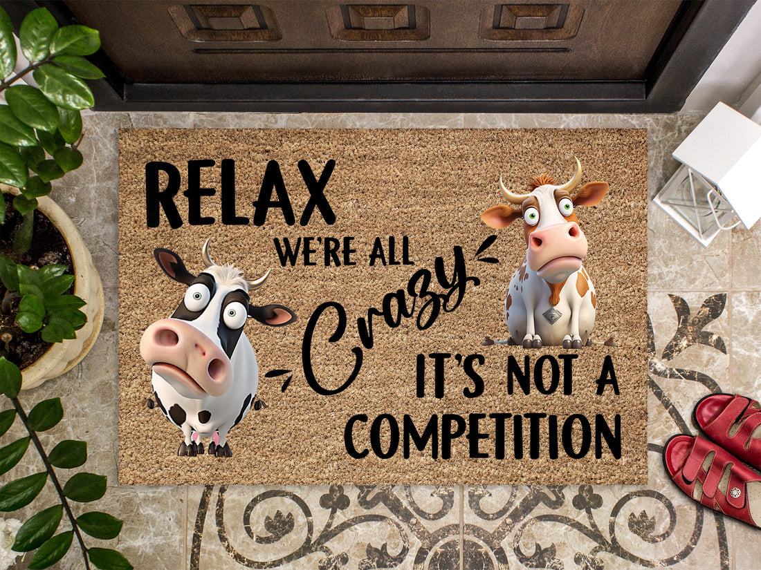 Crazy Cows Farmhouse Doormat