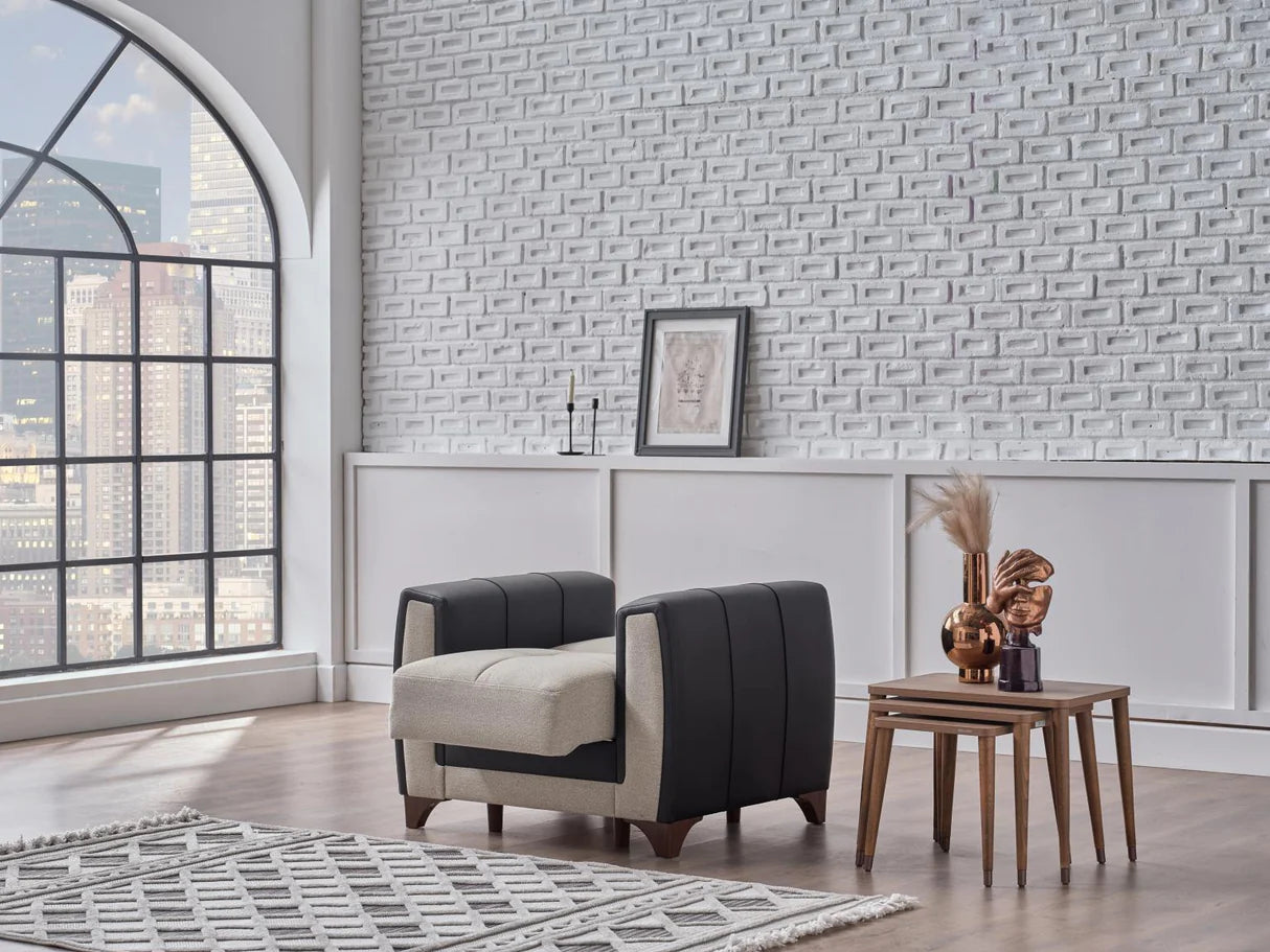 Dublin Boss Cream Living Room Set