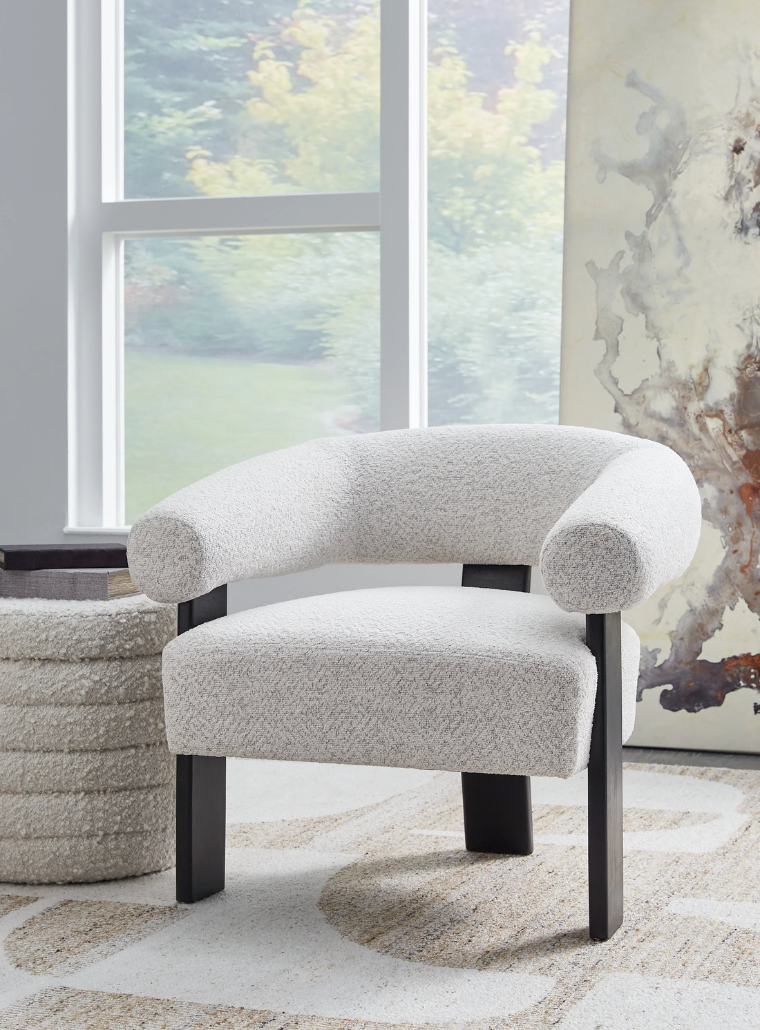 Dultish Snow Barrel Accent Chair