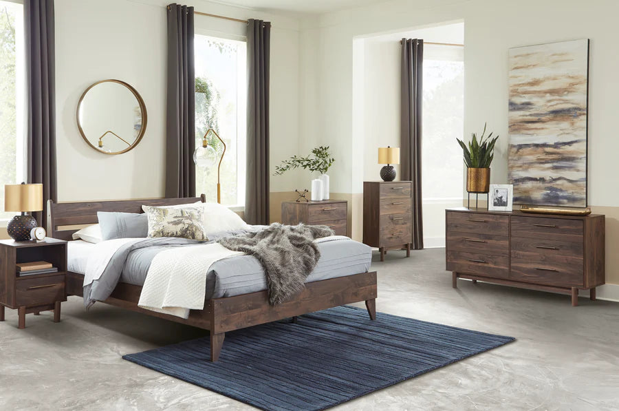 Calverson Mocha Platform Bedroom Set