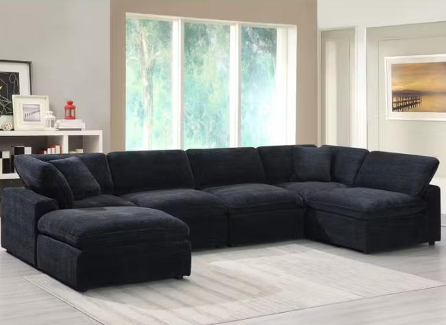 CLOUD 9 ZAFTAG EBONY SECTIONAL