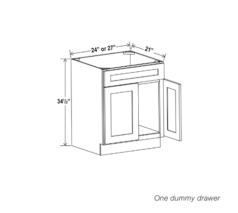 Gray Shaker Single Vanity Sink Base Cabinet