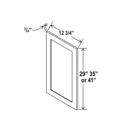 Gray Shaker Wall Decorative Door Panel