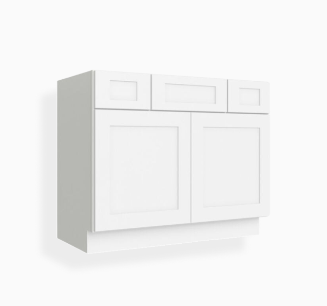 White Shaker Vanity Combo Cabinet