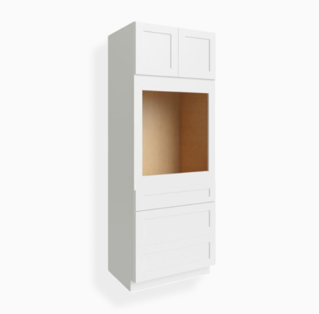 White Shaker 30″ W Oven Pantry Cabinet