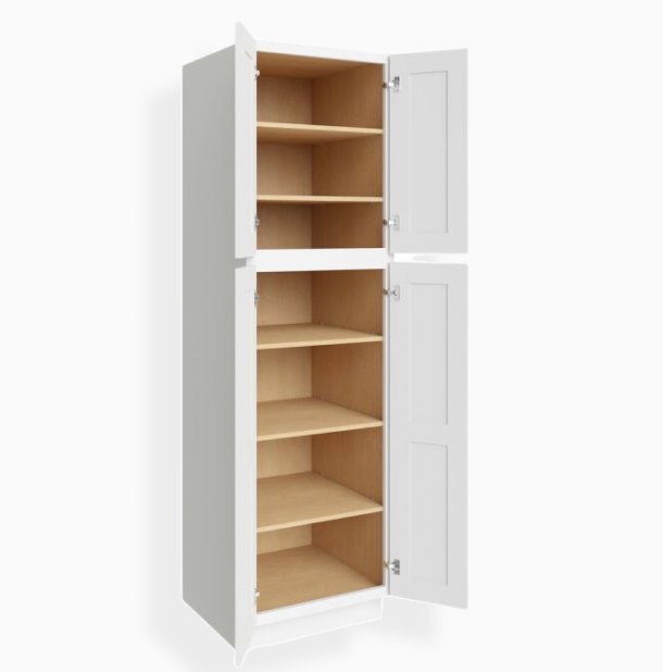 White Shaker 24″ W Utility Pantry Cabinet