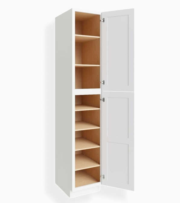 White Shaker 18″ W Utility Pantry Cabinet