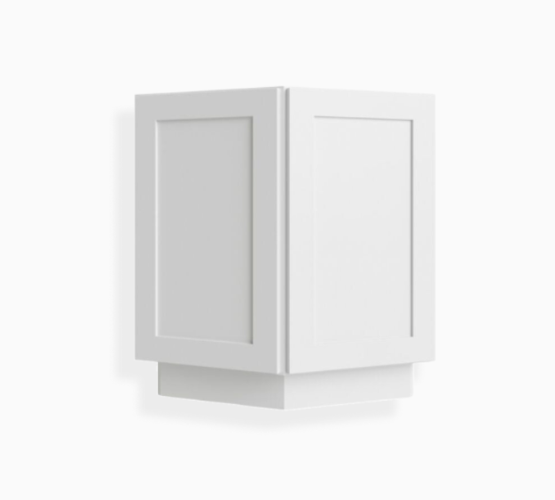 White Shaker Base End Cabinet